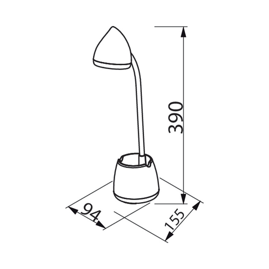 Philips - Dimbare LED Aanraak Tafellamp HAT LED/4,5W/5V 3000/4000/5700K CRI 90