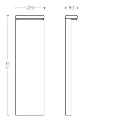 Philips - LED Buitenlamp BUSTAN LED/3,8W/230V 2700K 77 cm IP44