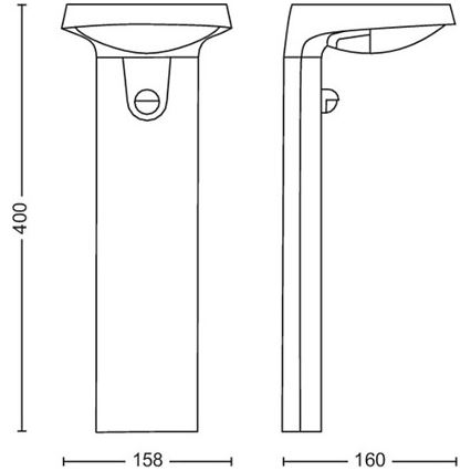 Philips - LED Buitenlamp met sensor LED/9W/230V 2700K IP44