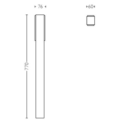 Philips - LED Buitenlamp STRATOSPHERE LED/3,8W/230V 77 cm 2700K IP44