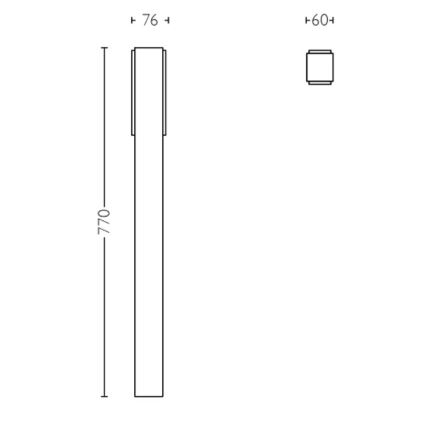 Philips - LED Buitenlamp STRATOSPHERE LED/3,8W/230V 77 cm 4000K IP44