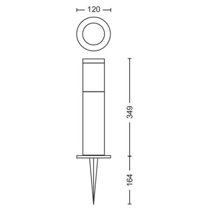 Philips - LED Buitenlamp GARDENLINK LED/6W/12V 2700K IP44