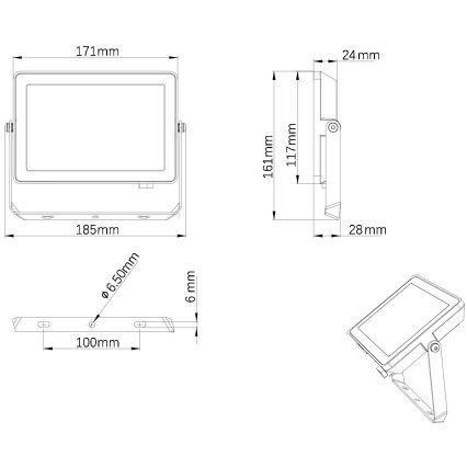 Philips - LED Buitenschijnwerper PROJECTLINE LED/20W/230V IP65 4000K