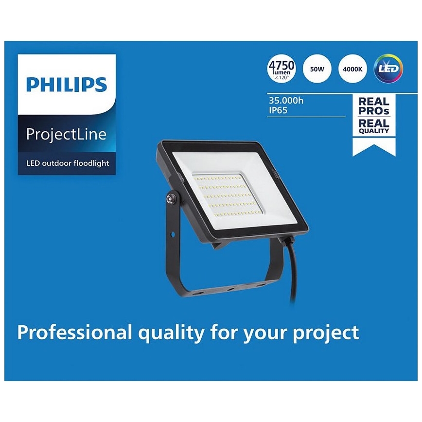 Philips - LED Buitenschijnwerper PROJECTLINE LED/50W/230V IP65 4000K