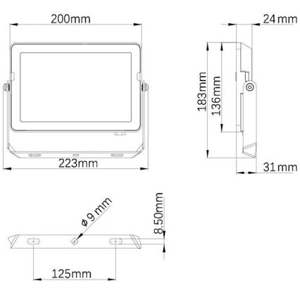 Philips - LED Buitenschijnwerper PROJECTLINE LED/50W/230V IP65 4000K