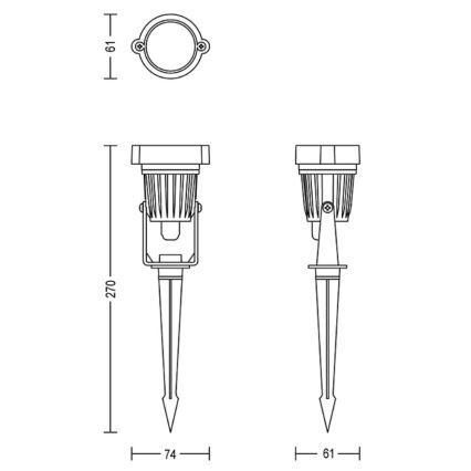 Philips - LED Buitenspot CASPER LED/1,5W/24V IP44