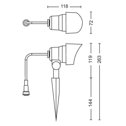 Philips - LED Buitenspot LED/6W/12V 2700K IP44