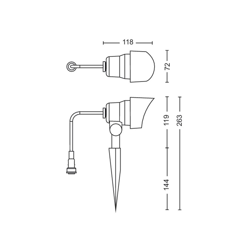 Philips - LED Buitenspot LED/6W/12V 2700K IP44