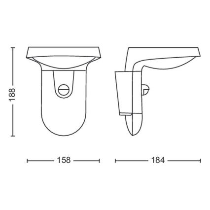 Philips - LED Buitenwandlamp met sensor LED/9W/230V 4000K IP44