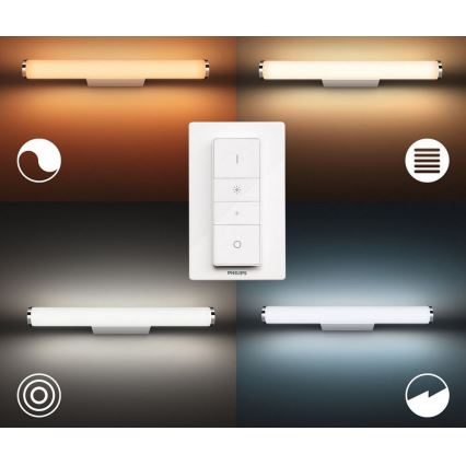 Philips - LED Dimbaar badkamer verlichting Hue ADORE LED/13W/230V IP44 + afstandsbediening