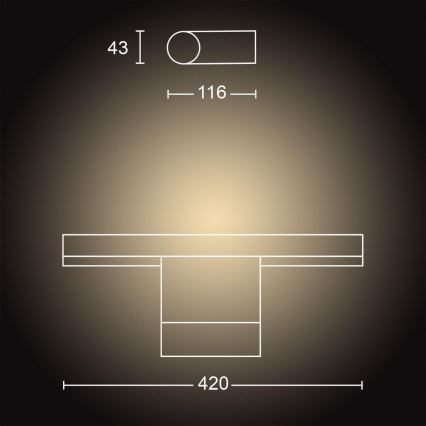 Philips - LED Dimbaar badkamer verlichting Hue ADORE LED/13W/230V IP44 + afstandsbediening