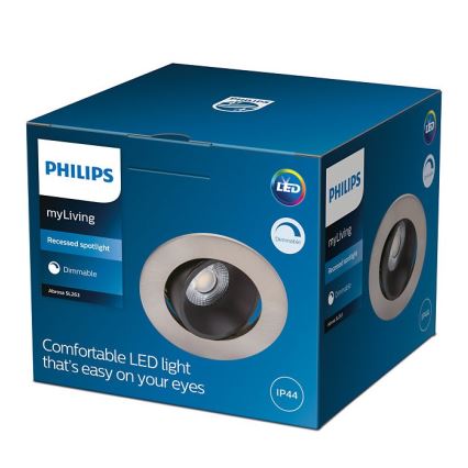 Philips - LED dimbare badkamerlamp ABROSA 1xLED/9W/230V IP44