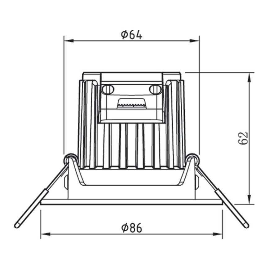 Philips - LED dimbare inbouwspot voor badkamer ABROSA 1xLED/9W/230V IP44