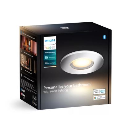 Philips - LED dimbare badkamer inbouwspot Hue ADORE BATHROOM 1xGU10/4,2W/230V 2200-6500K IP44