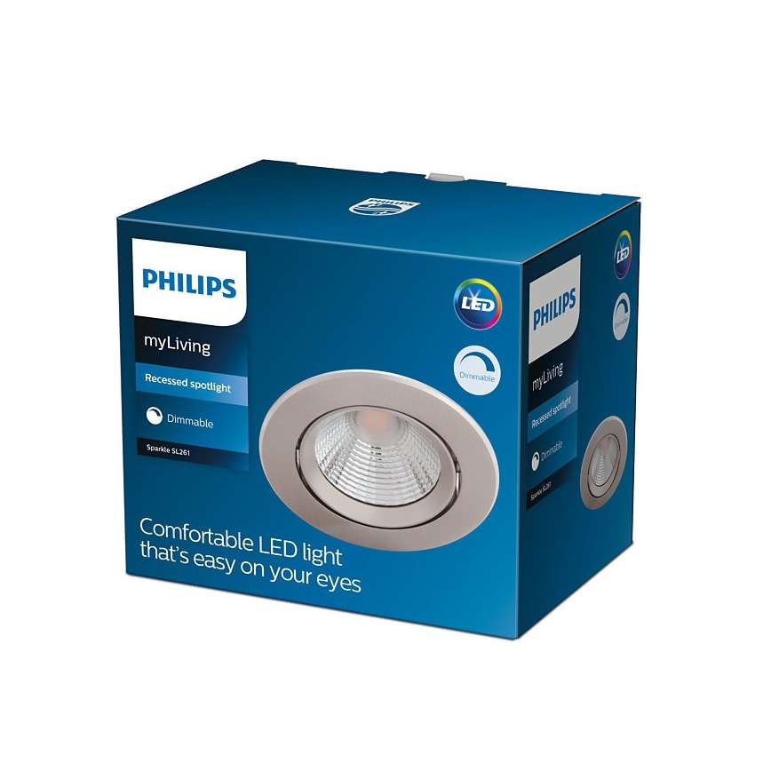 Philips - LED Dimbare inbouwlamp SPARKLE LED / 5,5W / 230V