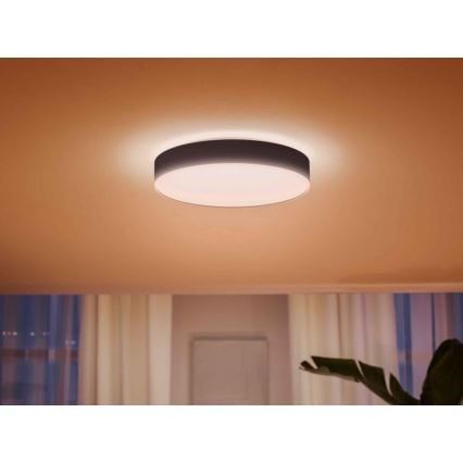 Philips - Dimbare Hue LED-plafondlamp LED/33,5W/230V 2200-6500K Ø 425 mm zwart + afstandsbediening