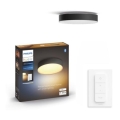 Philips - LED dimbare plafondlamp Hue LED/9,6W/230V 2200-6500K Ø 261 mm zwart + afstandsbediening