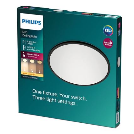 Philips - LED Dimbare plafondlamp SUPERSLIM CL550 LED / 15W / 230V