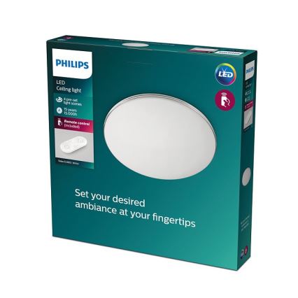 Philips - LED dimbare plafondlamp TOBA LED / 23W / 230V 2700-6500K + RC