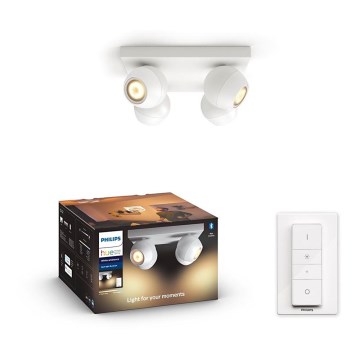 Philips - LED dimbare spot Hue BUCKRAM 4xGU10/5W/230V + afstandsbediening