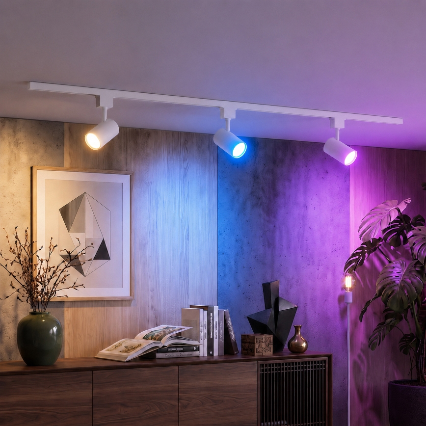 Philips - LED RGBW dimbare spotarmatuur in het EASYLINK HUE railsysteem 3xGU10/4,7W/230V 2200-6500K 1m wit