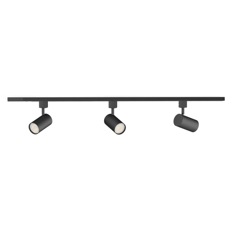 Philips - LED RGBW dimbare spotarmatuur in het EASYLINK HUE railsysteem 3xGU10/4,7W/230V 2200-6500K 1m zwart