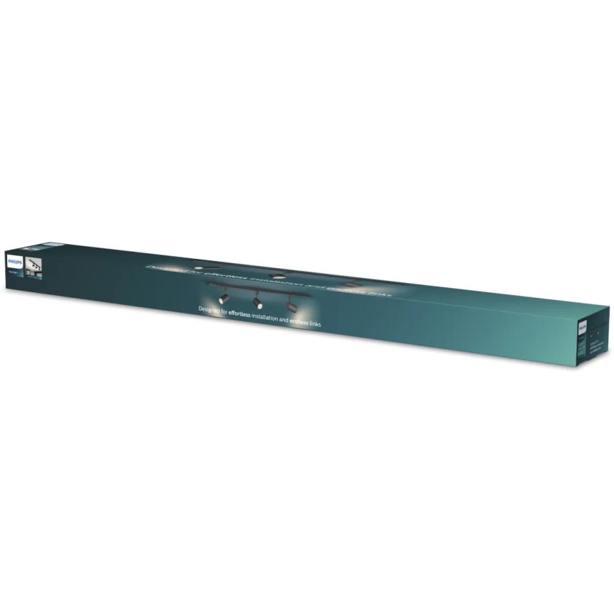 Philips - LED RGBW dimbare spotarmatuur in het EASYLINK HUE railsysteem 3xGU10/4,7W/230V 2200-6500K 1m zwart