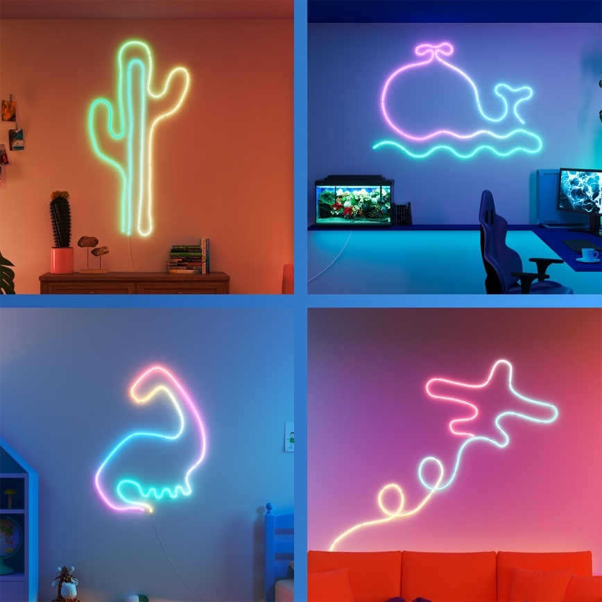 Philips - LED RGBIC dimbare LED-strip SMART NEON FLEX 10m LED/45W/230V 2700-6500K Wi-Fi