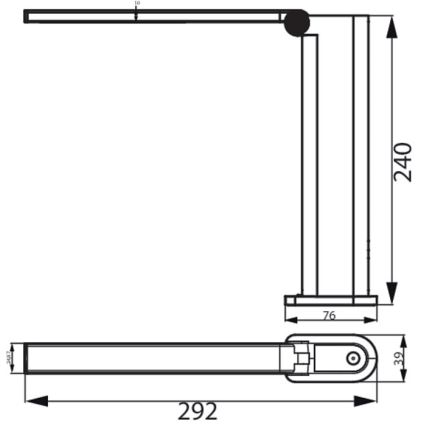 Philips - LED Dimbare Touch Tafellamp AMBER LED/5W/5V zwart