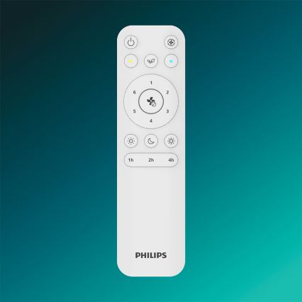 Philips - Ventilateur de plafond LED dimmable OLAS LED/24W/230V Ø 132 cm noir/marron + télécommande