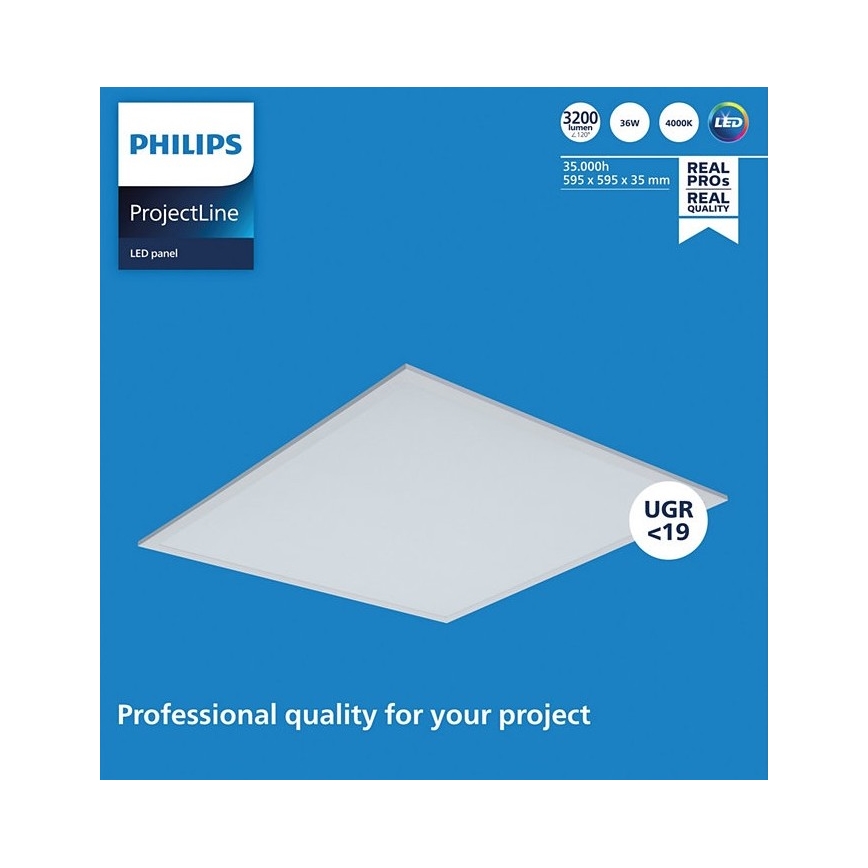 Philips - LED Hang plafondverlichting PROJECTLINE LED/36W/230V 59,5x59,5 cm