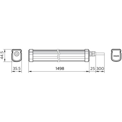 Philips - LED Heavy-duty lamp PROJECTLINE LED/54W/230V IP65