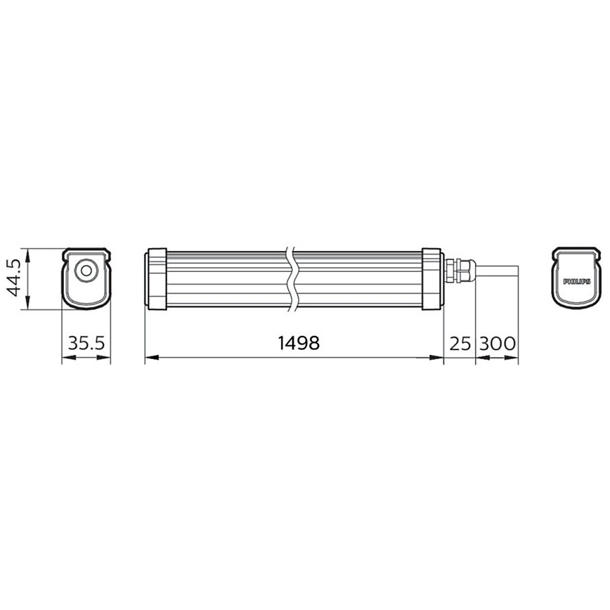 Philips - LED Heavy-duty lamp PROJECTLINE LED/54W/230V IP65