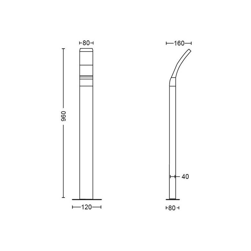 Philips - LED Lamp voor Buiten LED/12W/230V 2700K 96 cm IP44