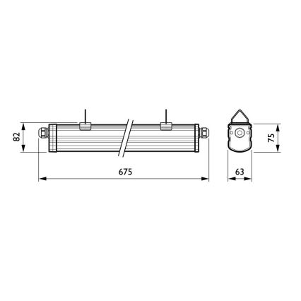 Philips - LED Luminaire industriel LEDINAIRE LED/19W/230V IP65