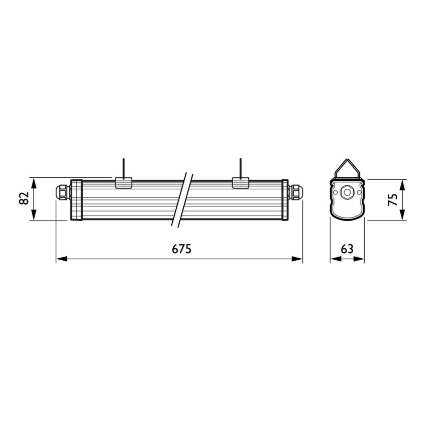 Philips - LED Luminaire industriel LEDINAIRE LED/19W/230V IP65