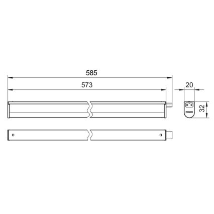 Philips - LED Onder keukenkast verlichting PROJECTLINE LED/6,5W/230V 3000/4000/6500K