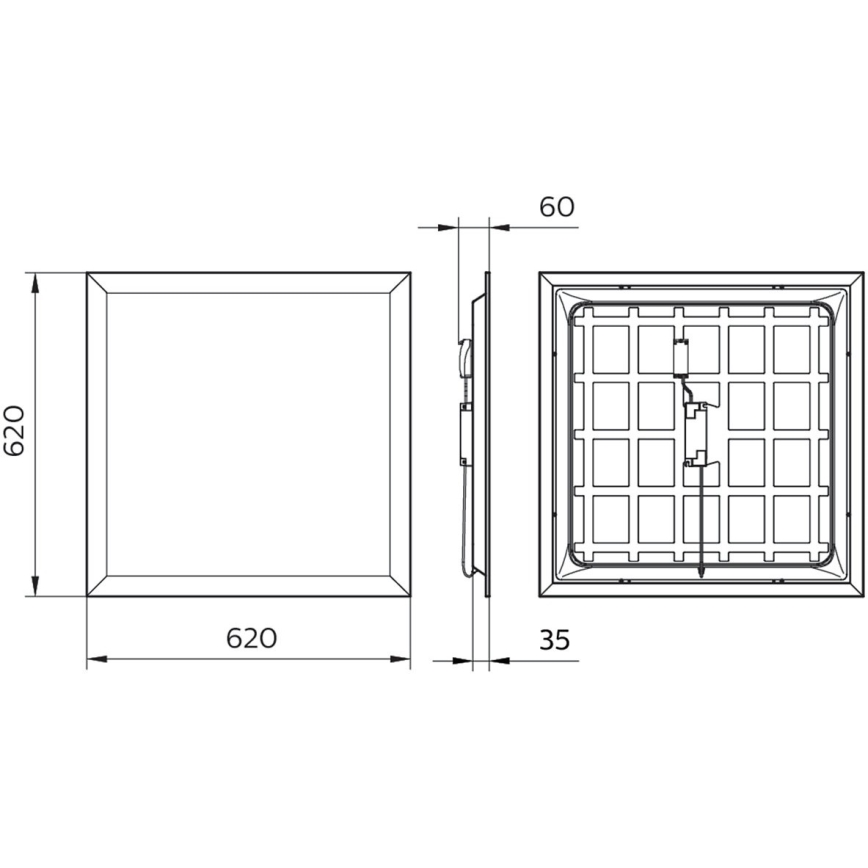 Philips - LED-paneel voor systeemplafond PROJECTLINE LED/36W/230V 62x62 cm