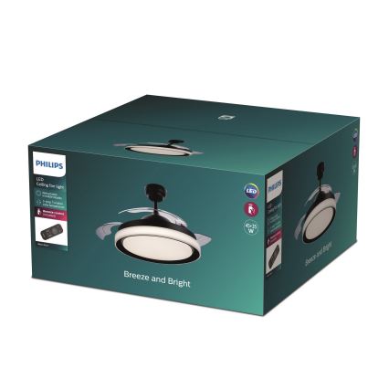 Philips - LED Plafond Lamp LED/35W/230V 5500/4000/3000K zwart + afstandsbediening