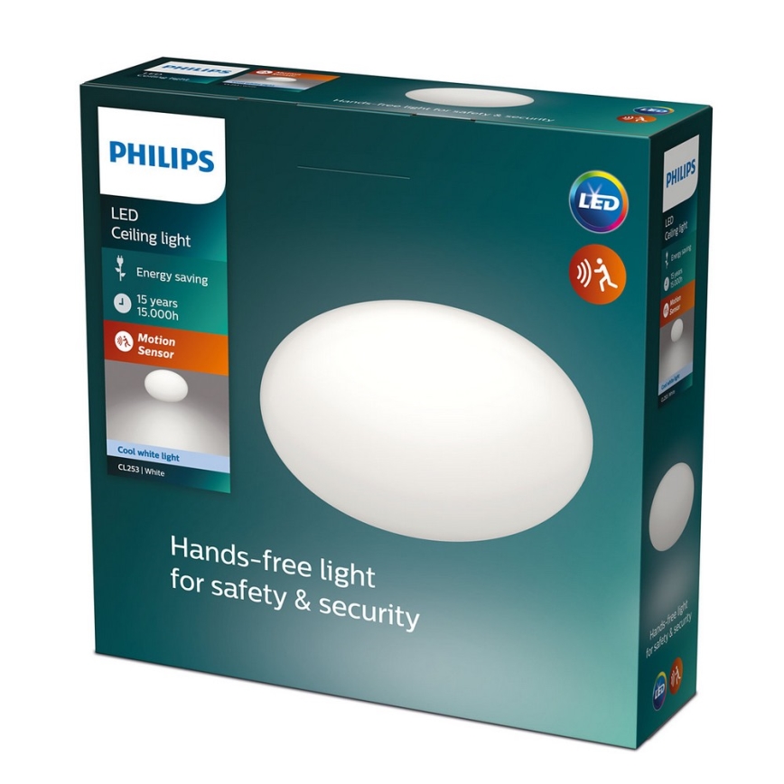 Philips - LED plafondlamp met sensor 1xLED/12W/230V 4000K
