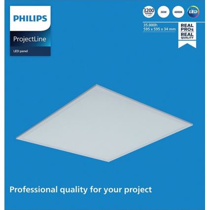 Philips - LED-plafondpaneel PROJECTLINE LED/36W/230V 59,5x59,5 cm