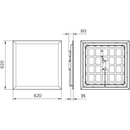 Philips - LED-plafondpaneel PROJECTLINE LED/36W/230V 62x62 cm