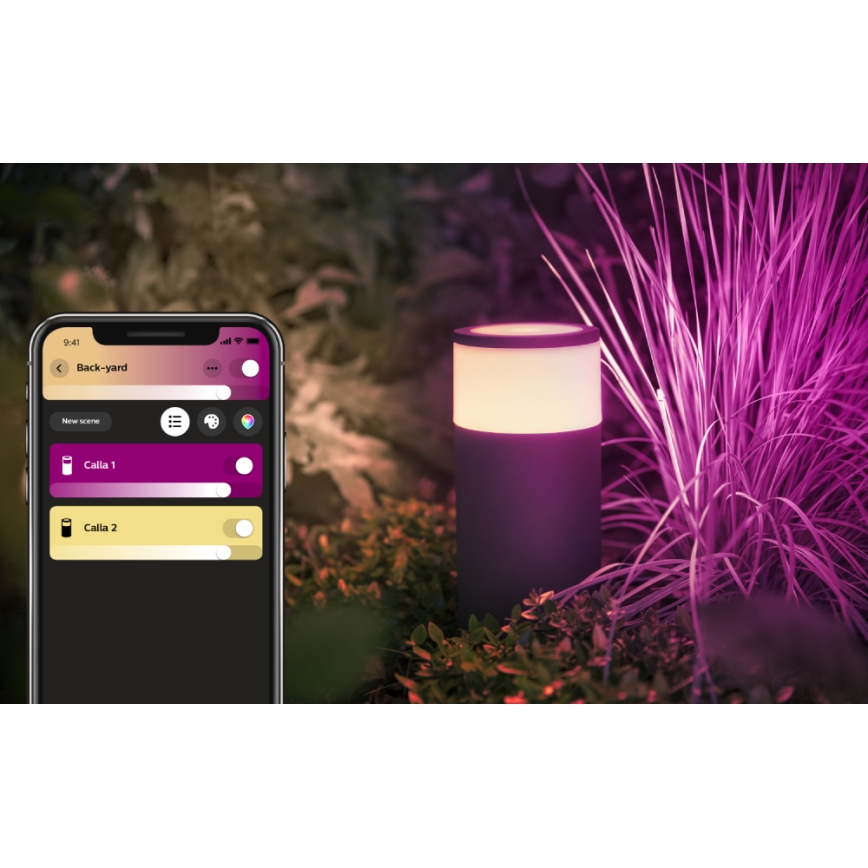 Philips - LED RGB Buitenlamp Hue CALLA LED/8W/230V IP65 met adapter