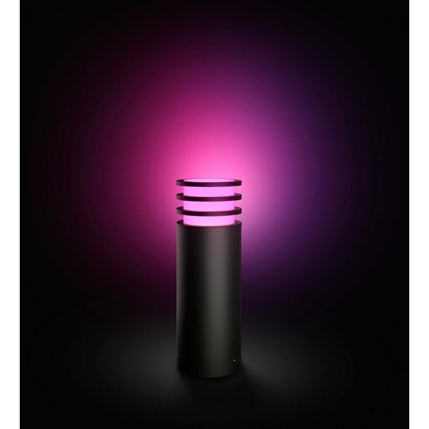 Philips - LED RGB dimbare buitenlamp Hue LUCCA 1xE27/8,1W/230V 25 cm 1000-20000K IP44