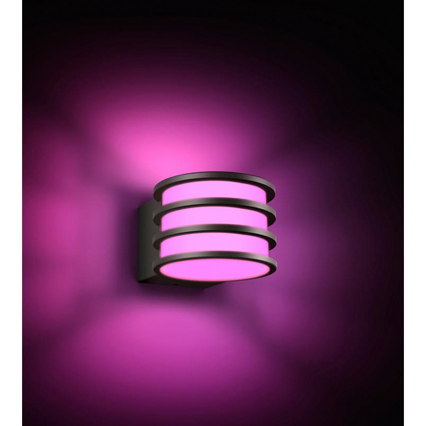 Philips - LED RGB dimbare buitenmuurlamp Hue LUCCA 1xE27/8,1W/2300-20000K IP44