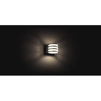 Philips - LED RGB dimbare buitenmuurlamp Hue LUCCA 1xE27/8,1W/2300-20000K IP44
