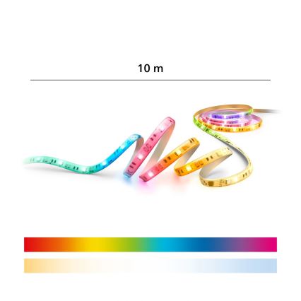 Philips - LED RGBIC dimbare SMART STRIP 10 m LED/43W/230V 2700-6500K Wi-Fi