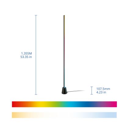 Philips - Lampadaire dimmable LED RGBIC GRADIENT LED/9,7W/230V 2200-6500K Wi-Fi