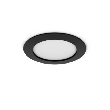 Philips - LED RGBW Dimbare badkamer-inbouwspot Hue SLIM LED/12W/230V 1000-20000K zwart IP44