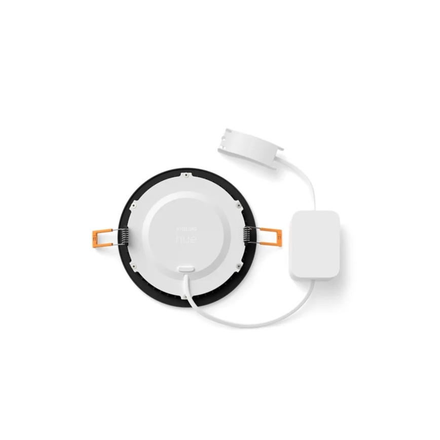 Philips - LED RGBW Dimbare badkamer-inbouwspot Hue SLIM LED/12W/230V 1000-20000K zwart IP44